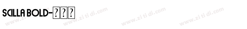 Scilla bold字体转换